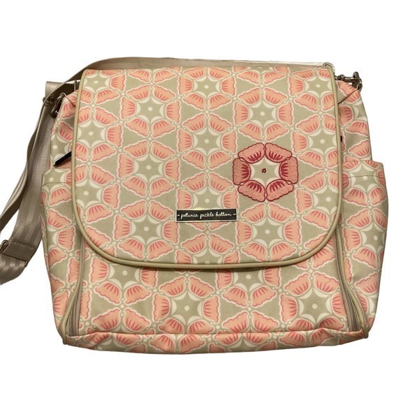 Petunia Pickle Bottom Handbags - Petunia Pickle Bottom Boxy Backpack Shoulder Diaper Bag Blooming Brixham‎
